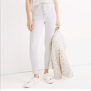 🆕 MADEWELL 10” high rise skinny white jeans! NWOT